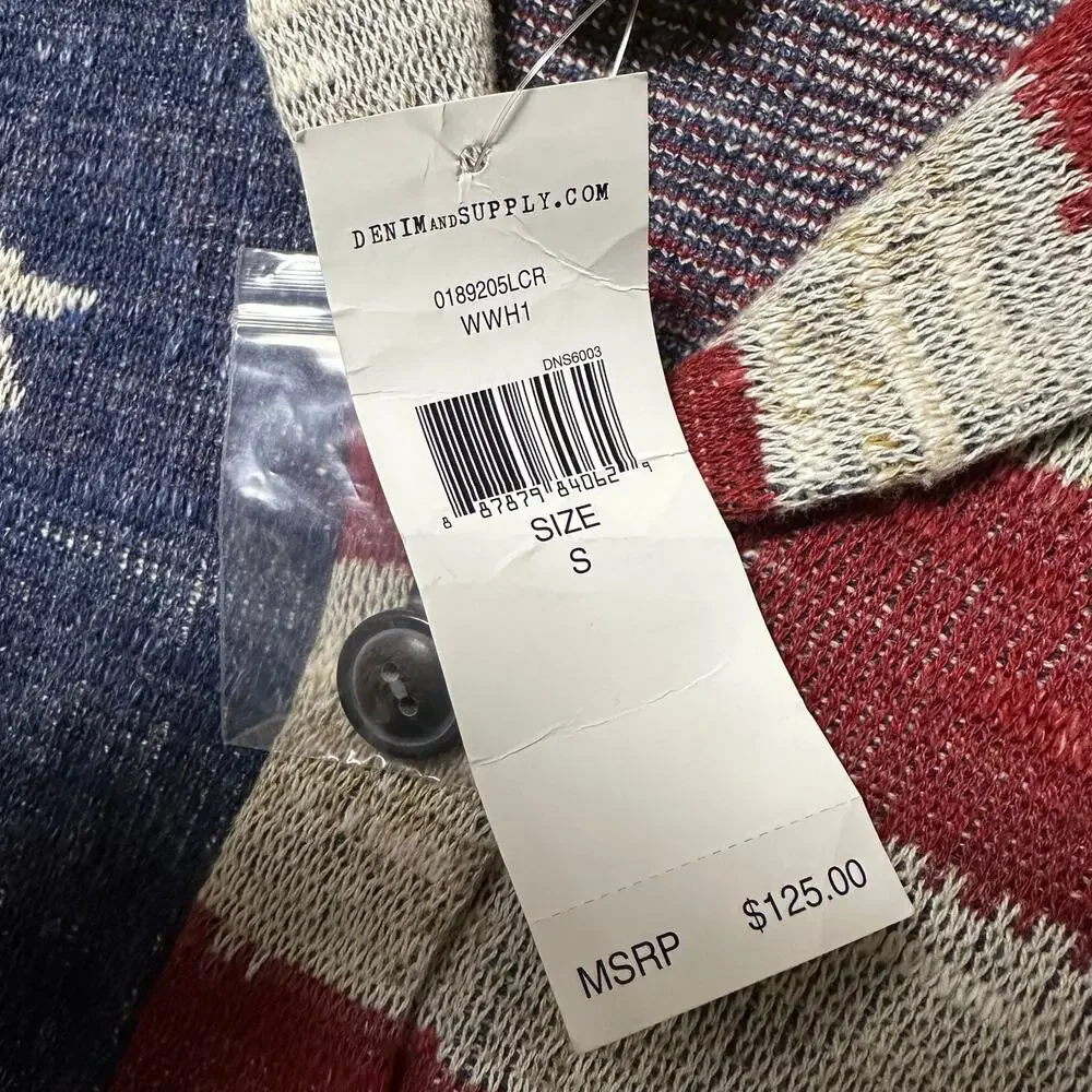 Denim & Supply Ralph Lauren American Flag Knit Cardigan Sweater NEW - Picture 5 of 12